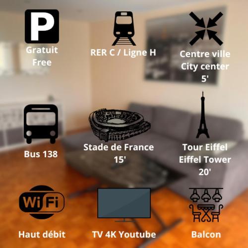 Open 24 7 Apartment Parking 15' Paris 3' Athletica Saint-Gratien Eksteriør billede